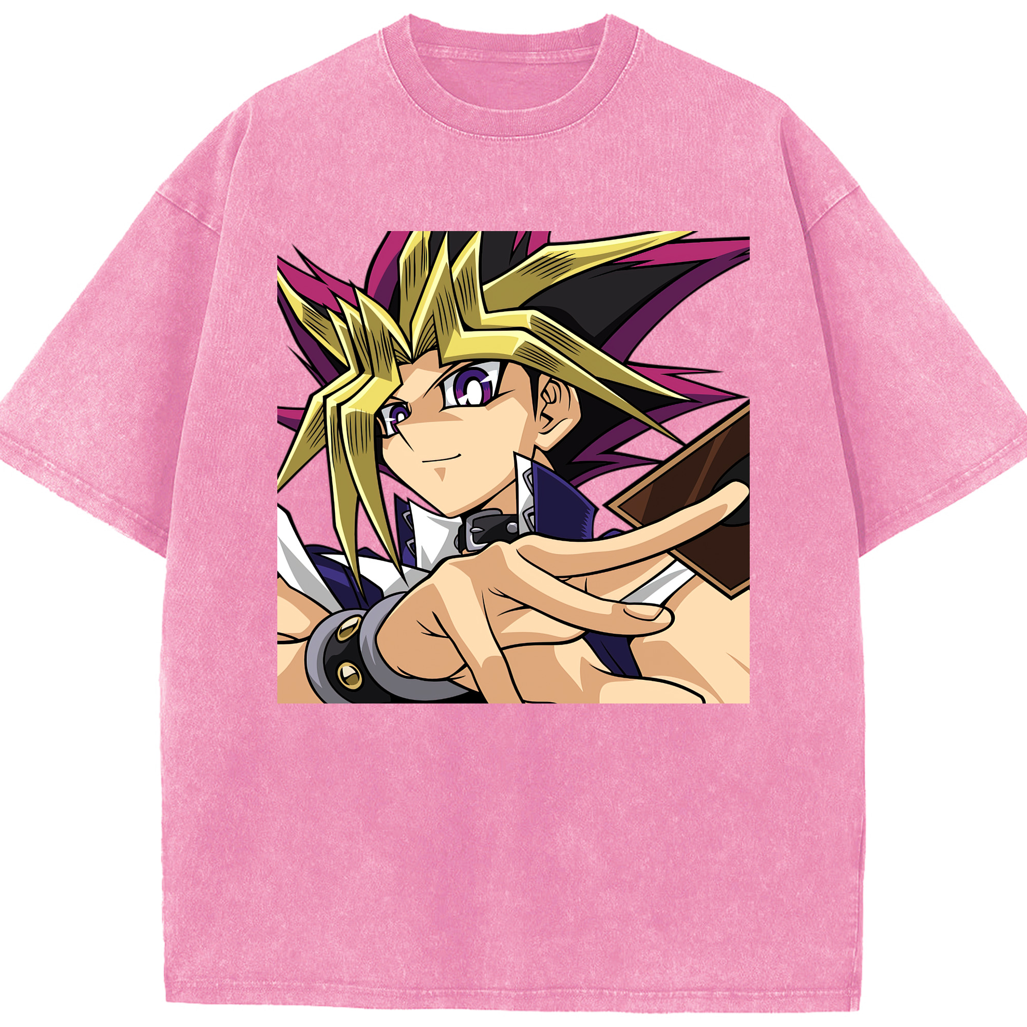 （画像用） 遊☆戯☆王 Yu-Gi-Oh! 綿100% ヴィンテージ風 半袖Tシャツ（フロントプリント）
